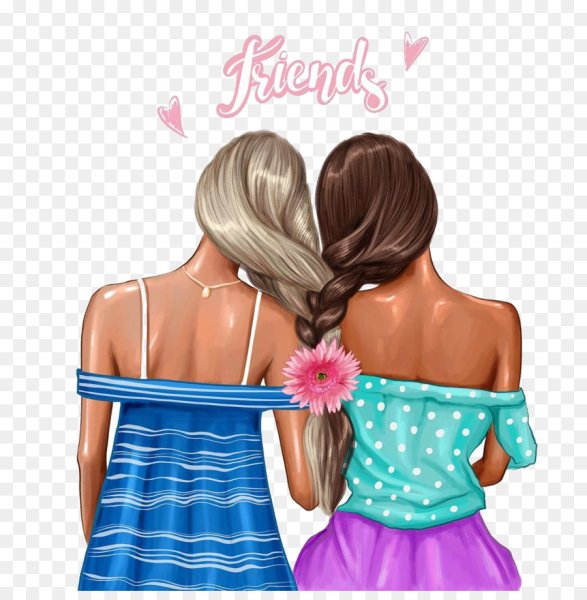 Подружки на прозрачном фоне