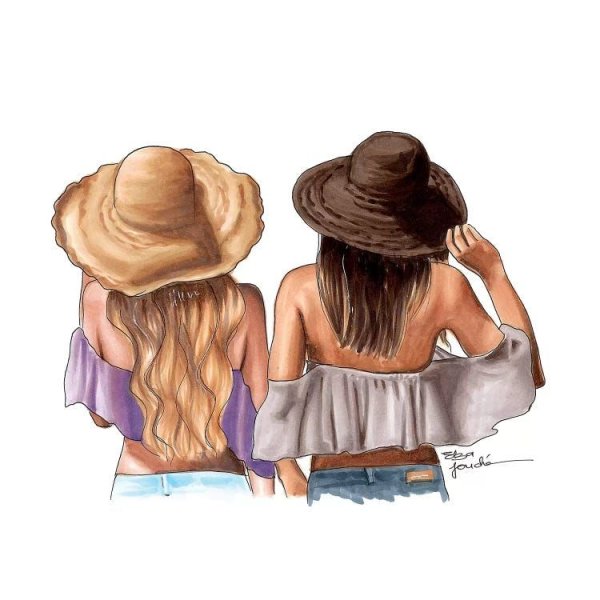 Подружки на прозрачном фоне