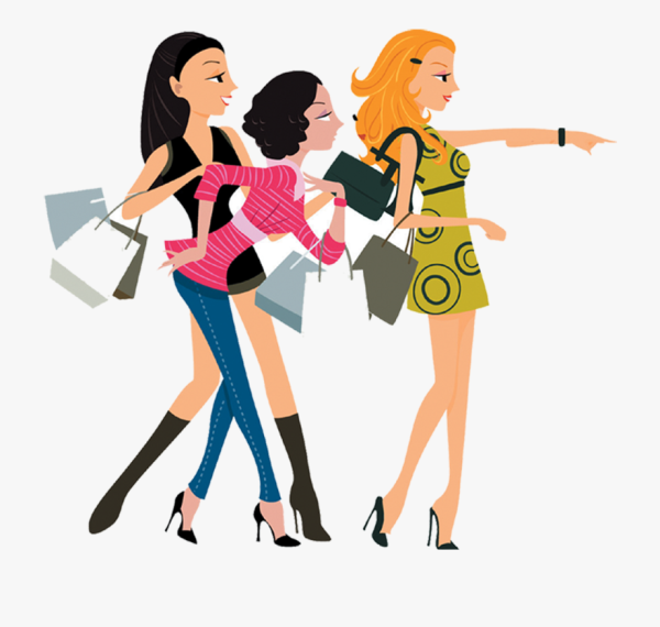 Болтовня с подружкой на прозрачном фоне