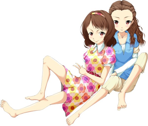 Подружки на прозрачном фоне