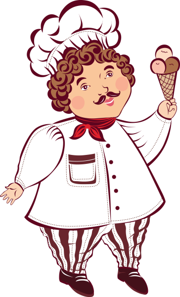 Девушка с тортом вектор