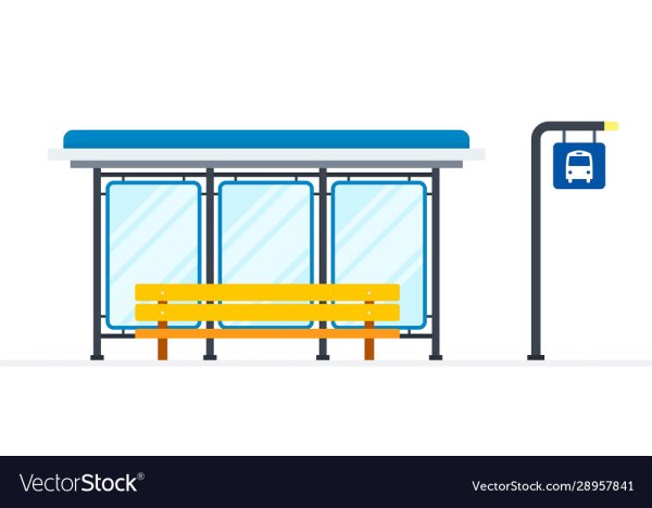 Остановка общественного транспорта вектор
