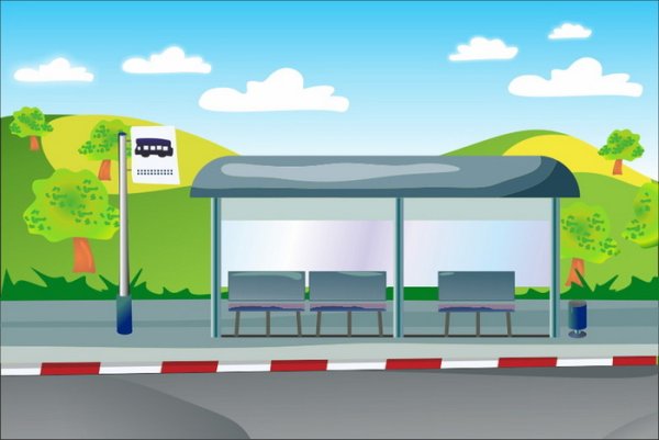 Остановка мультяшная