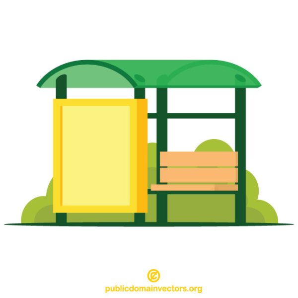 Автобусная остановка вектор