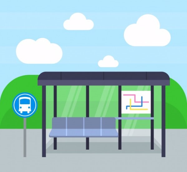 Автобусная остановка для детей