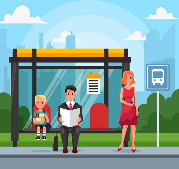 Остановка иллюстрация