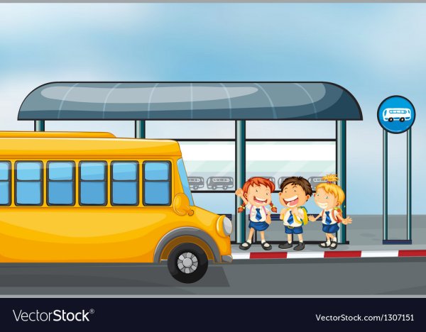 Ребенок на остановке