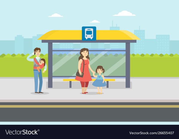 Автобусная остановка для детей