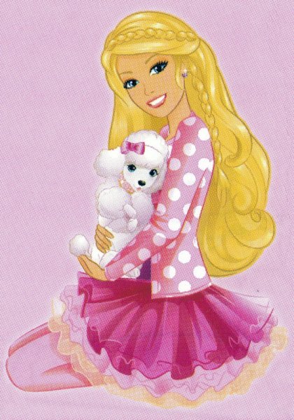 Барби на белом фоне