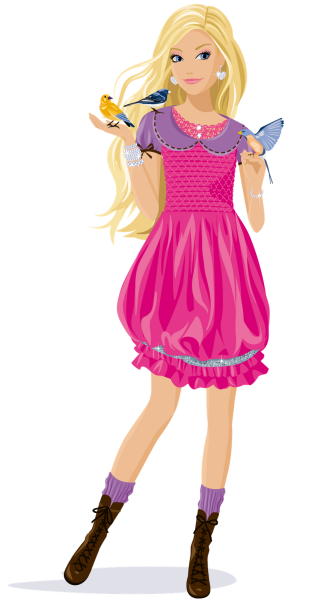 Мультяшные девочки Барби
