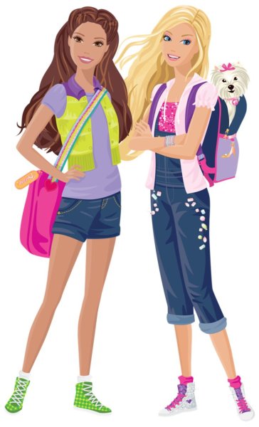 Модные мультяшные девочки подружки