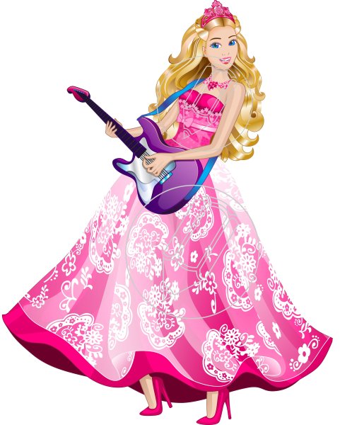Барби принцесса на белом фоне