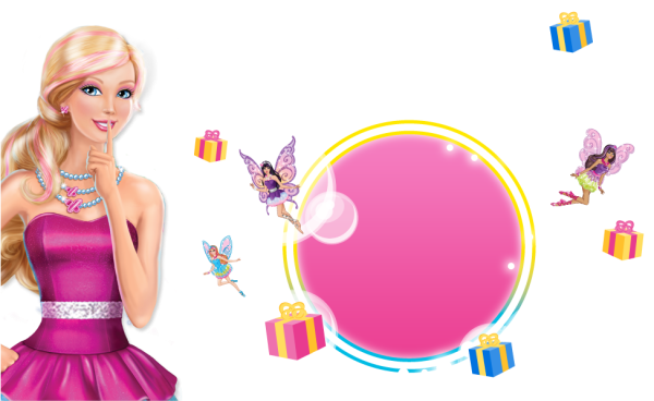 Барби на прозрачном фоне