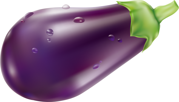 Баклажан на прозрачном фоне