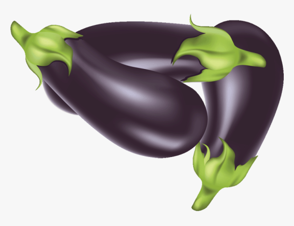 Баклажан на прозрачном фоне