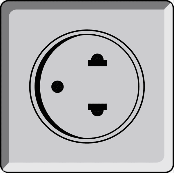 Розетка на прозрачном фоне