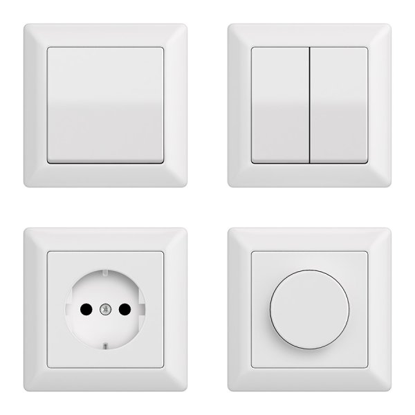 3d модель розетки и выключатели STP