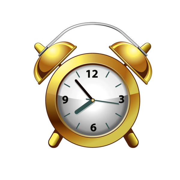 Будильник на прозрачном фоне