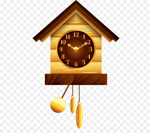 Часы с маятником на прозрачном фоне