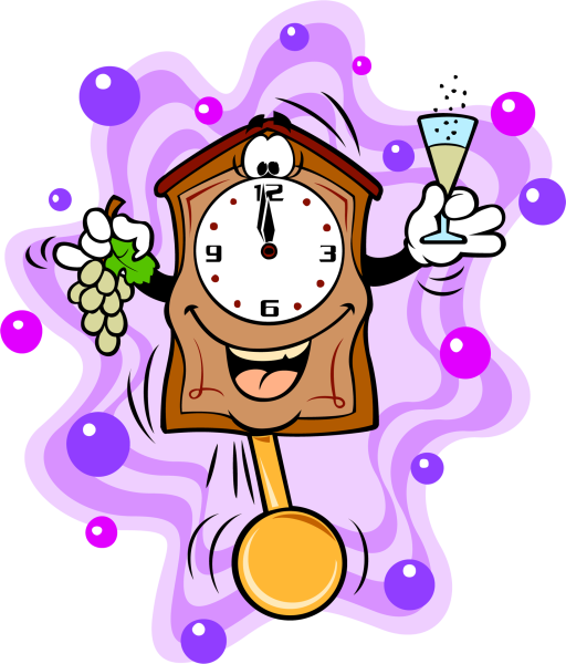 Смешные новогодние часы