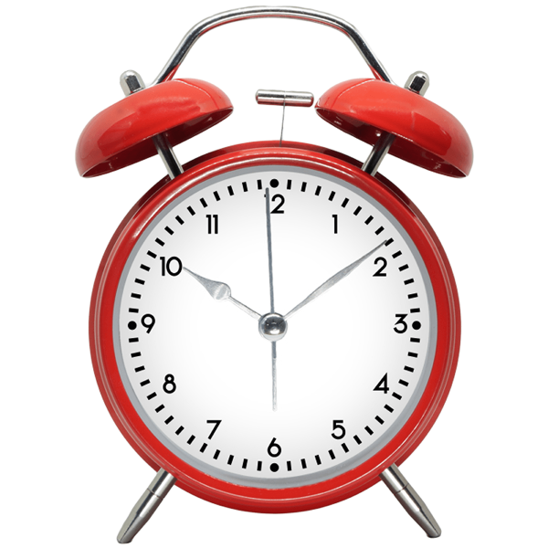 Будильник на прозрачном фоне