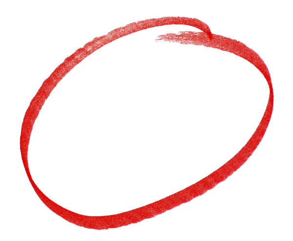 Обводка красным маркером