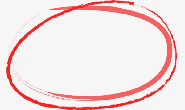 Обводка красный овал