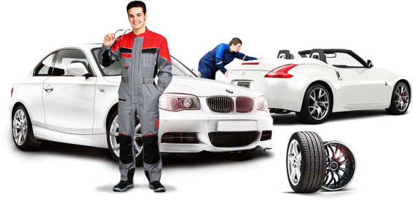 Автосервис на прозрачном фоне