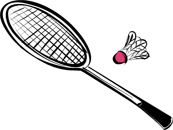 Ракетка бадминтон вектор
