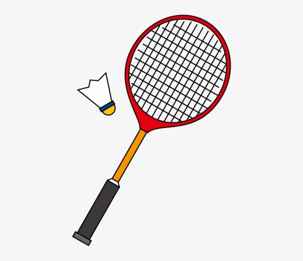 Ракетка бадминтон вектор
