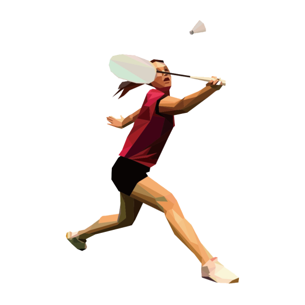 Бадминтон на прозрачном фоне