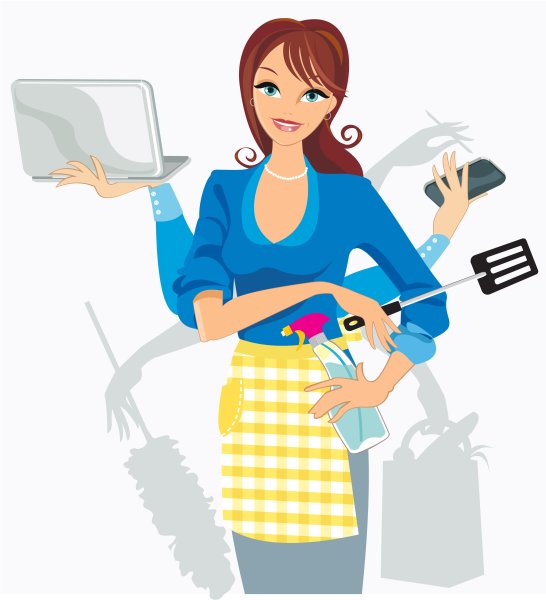 Современная домохозяйка иллюстрации