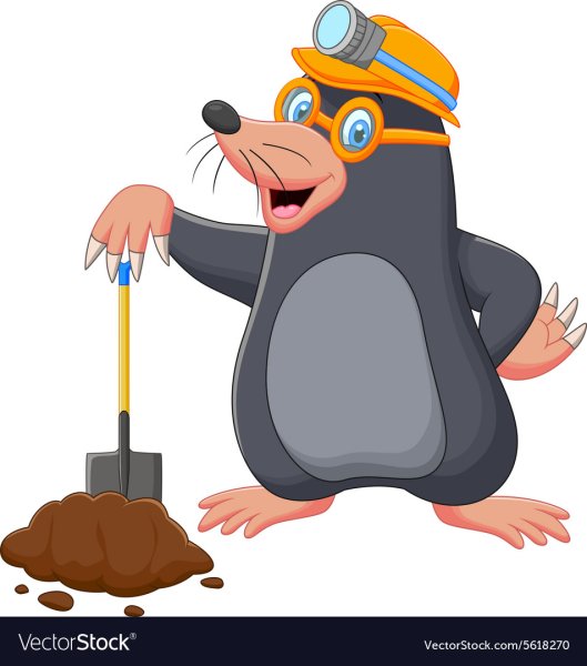 Мультяшный Крот в очках