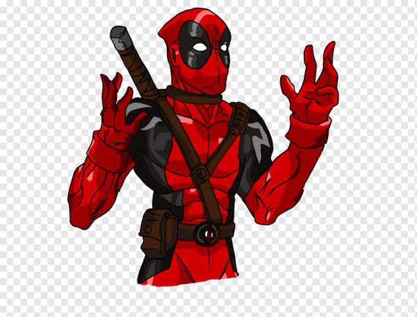 Дэдпул на белом фоне