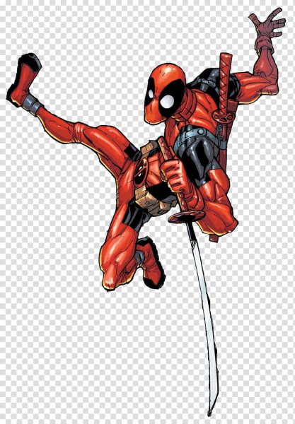 Дэдпул на белом фоне