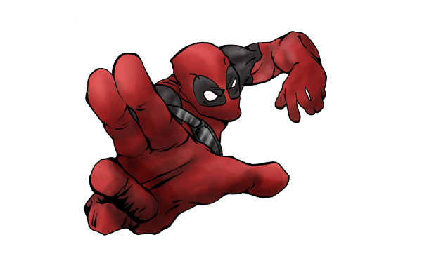 Deadpool на белом фоне
