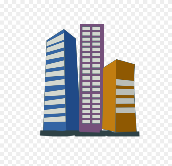 Многоэтажный дом без фона