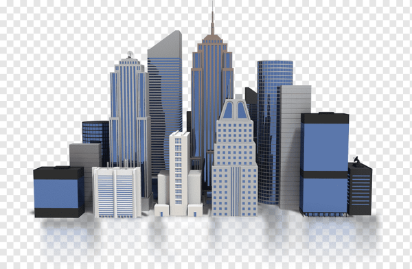 Здание на белом фоне