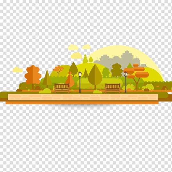 Осень парк вектор