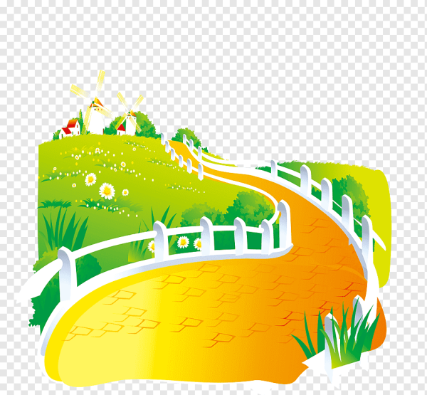 Парк без фона нарисованный