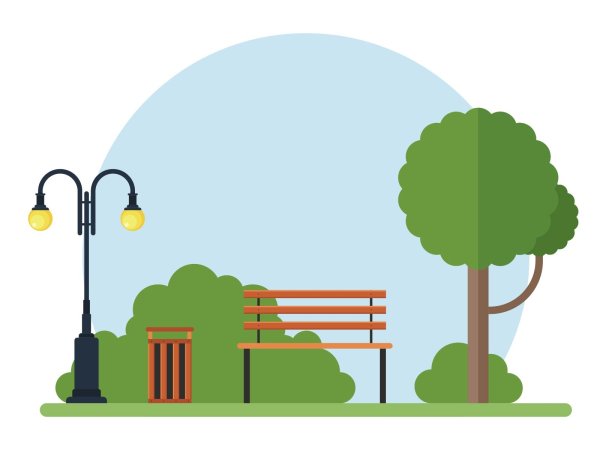 Городской парк вектор