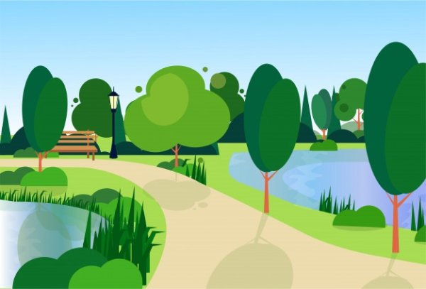 Парк иллюстрация