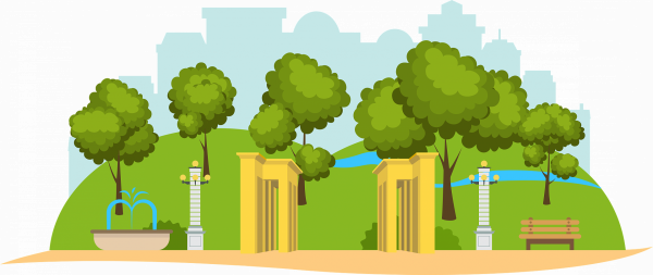 Парк на прозрачном фоне