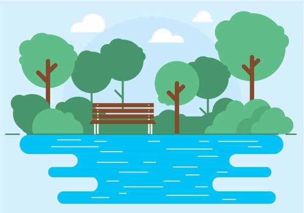 Flat Design парк