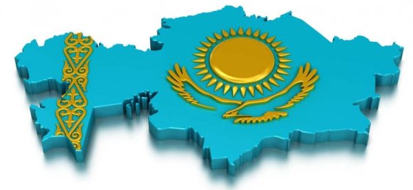 Казахстан карта флаг