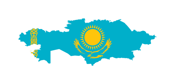 Казахстан карта флаг