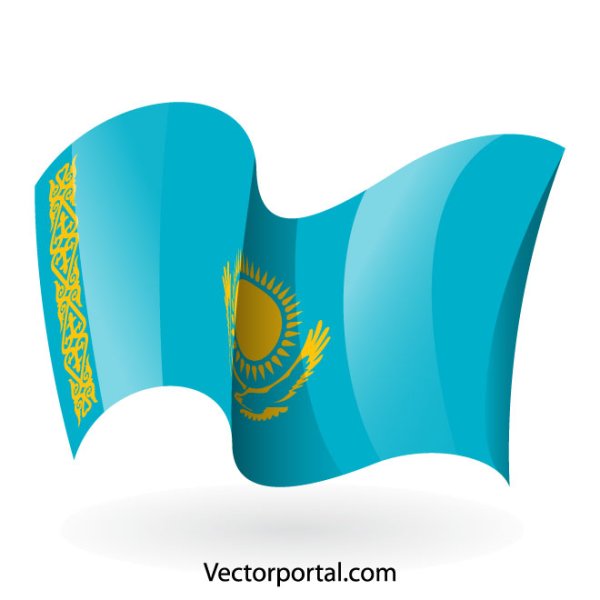 Казахстанский флаг вектор
