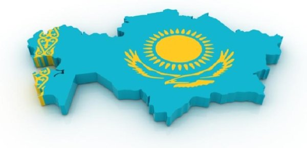 Объемная карта Казахстана