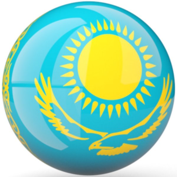 Флаг Казахстана круглый