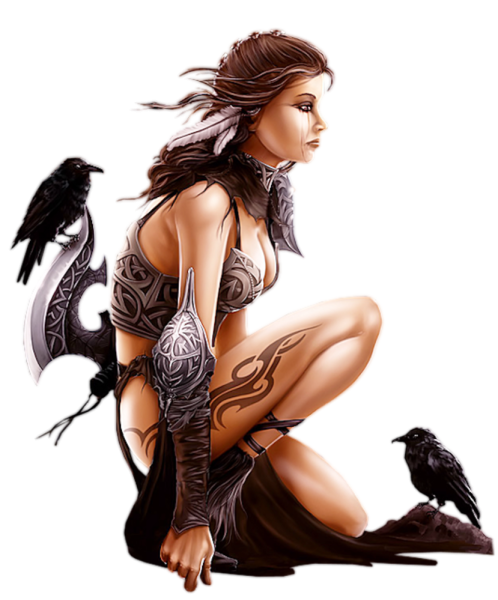 Девушка фэнтези на прозрачном фоне